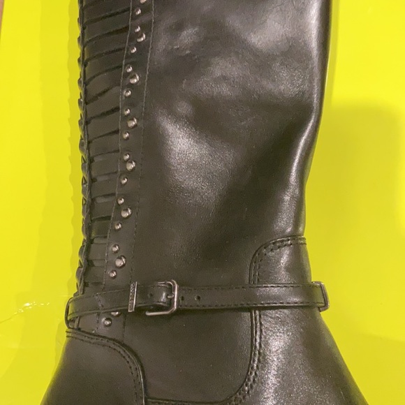 NWT Gianni Bono tall leather black boots. New in box - Picture 4 of 10